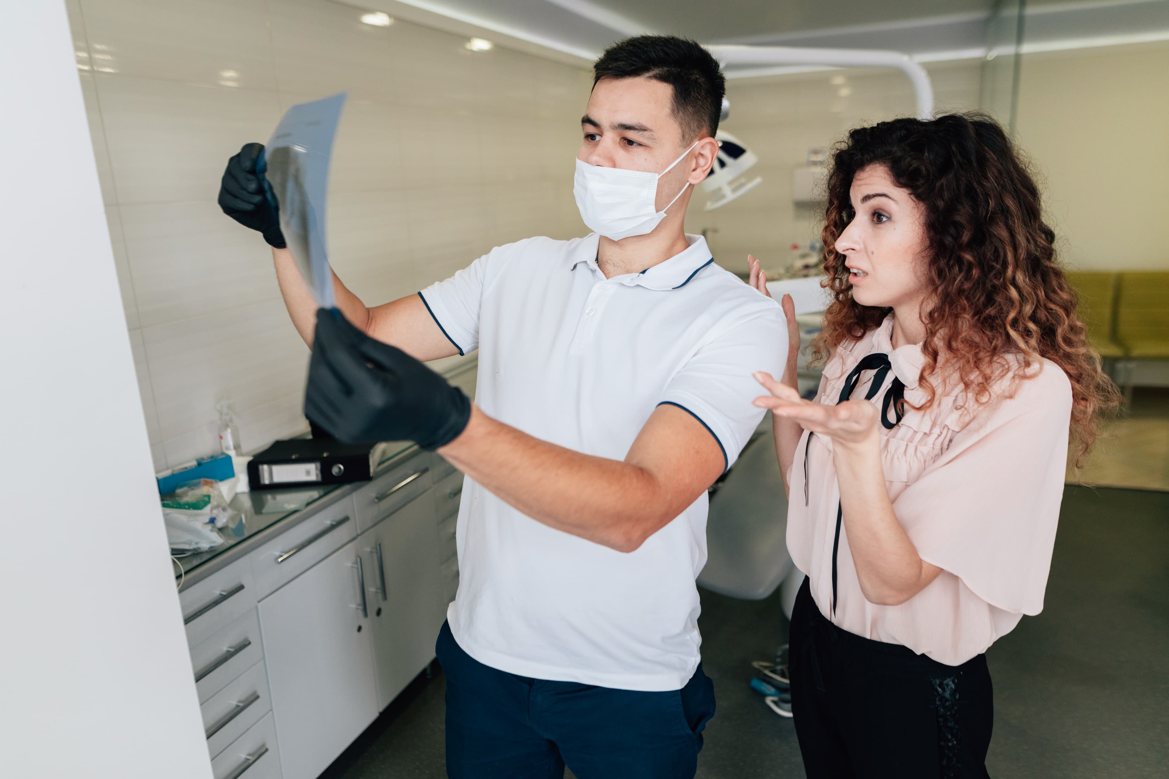 Dental tools for a routine checkup and cleaning